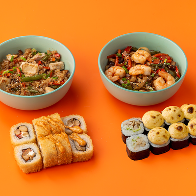 Комбо 2 Вока и 2 ролла в Сушилка по цене 1650 ₽