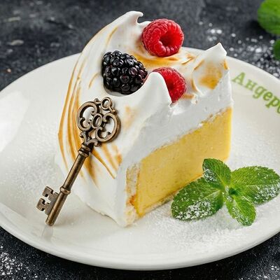 Торт манго-маракуйя с меренгой и ягодами в АндерСон по цене 650 ₽