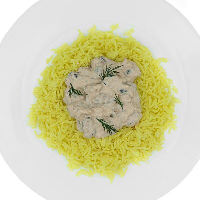 Мидии в сливочном соусе с ароматным рисом в За обе щёки по цене 299 ₽