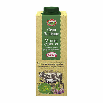 Молоко питьевое Село Зеленое ультрапастеризованное 3,4-4,2% отборное Бзмж в Азбука Вкуса Экспресс Меню по цене 112 ₽