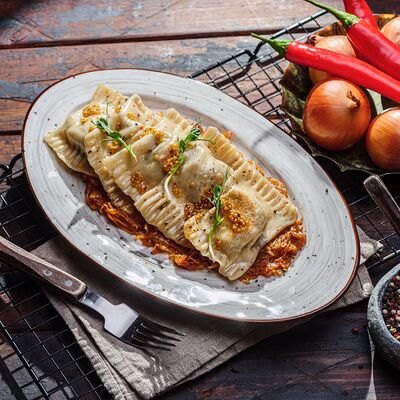 Маульташен с говядиной и шпинатом в Пельмения по цене 660 ₽