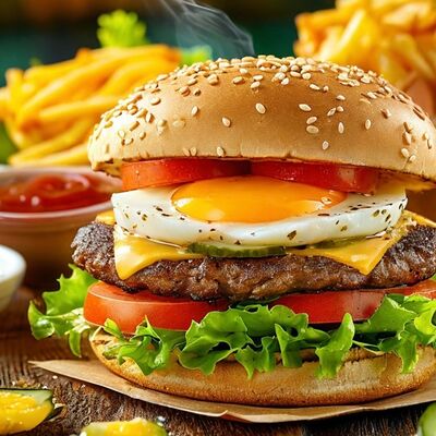 Бургер Завтрак в Ками cafe club по цене 740 ₽