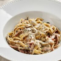 Паста с лесными грибамми в Cacio e Pepe