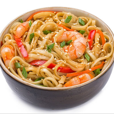 Удон с тигровой креветкой в Pizza Wok по цене 389 ₽