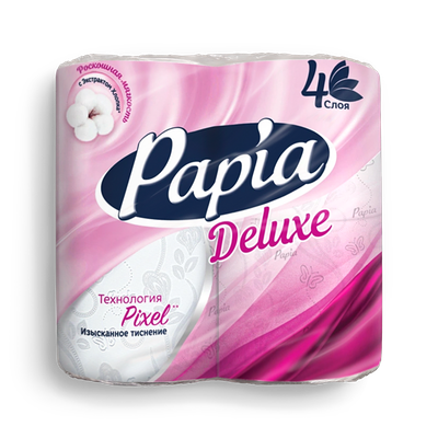 Туалетная бумага Papia Delux 4 слоя 4 рулона в Кухня на районе по цене 155 ₽