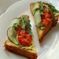 Френч-тост с семгой в Эсперанто