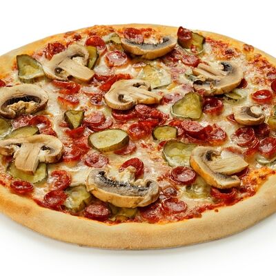 Пицца Охотничья с сырным бортиком в Сырный Бортик! по цене 1485 ₽