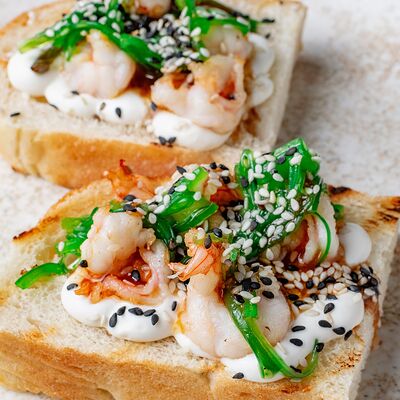 Брускетта с креветкой в Бурито по цене 650 ₽