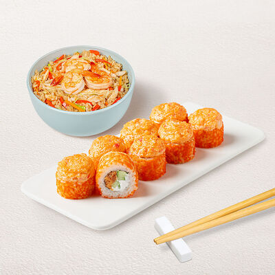 Бизнес-ланч Азиатский M в Суши Wok по цене 499 ₽