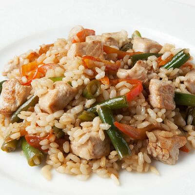 Тяхан с курицей в Фитнес меню по цене 615 ₽