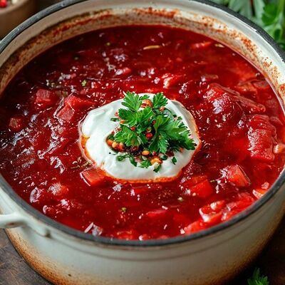 Борщ в Panorama по цене 450 ₽