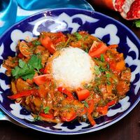 Мясо по-фергански в Чайхана Ташкент