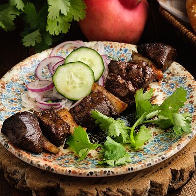 Шашлык из говяжьей печени в Дальневосточка по цене 430 ₽