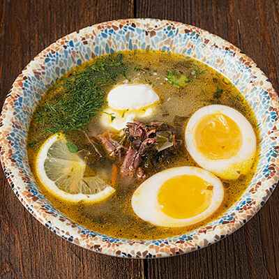 Щи со щавелем и маринованным яйцом в Курагадиван по цене 460