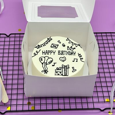 Бенто торт на День рождения с прикольными рисунками в Cosmo Сakery по цене 2300 ₽