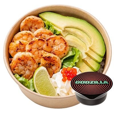 Поке сашими с креветкой и авокадо с киноа в GODZILLA по цене 28 р.