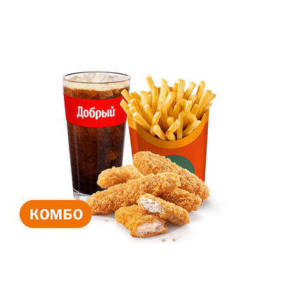 Стрипсы (5 шт.) Большой Комбо в Вкусно – и точка по цене 521 ₽