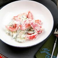 Салат овощной со сметаной в Утомленные солнцем