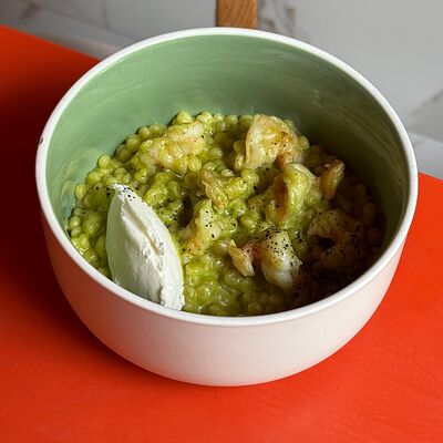 Птитим с креветками в Muus по цене 655 ₽