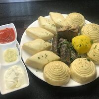 Слоеный хинкал с сушеным мясом в Каспий