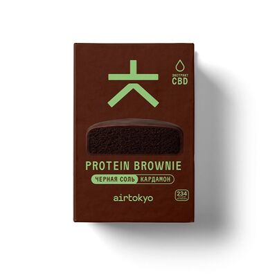 Протеиновый брауни Чёрная соль-кардамон с CBD в Surf Coffee x Maverick по цене 265 ₽