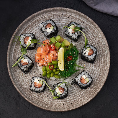 Поке ролл с лососем в Mojo по цене 550