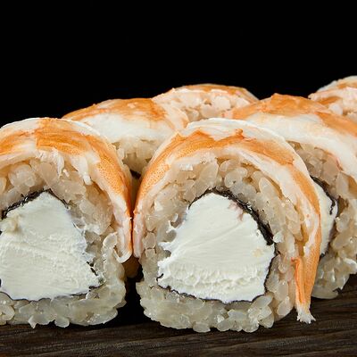 Филадельфия с креветкой без лактозы в Полтора тигра по цене 820