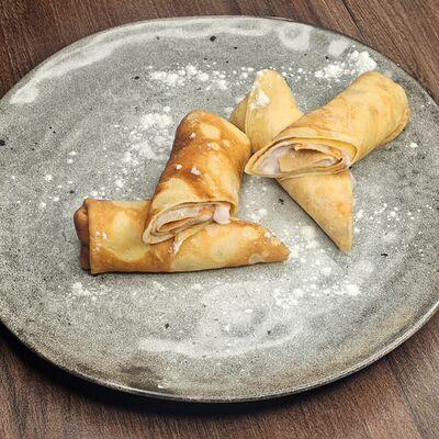 Блины со сметаной и творогомв I Want Coffee & Food по цене 390 ₽