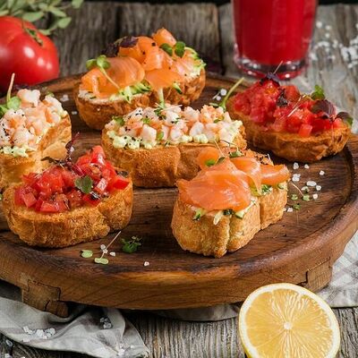 Брускетта с креветками в Маймун по цене 450