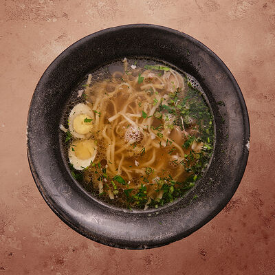 Яичная лапша с бульоном в The Pivo по цене 350 ₽