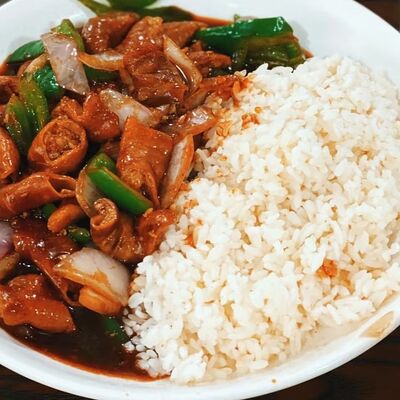 73 Рис с Жареной свиной кишкойв Malatan Gong Qilin Tea по цене 700 ₽