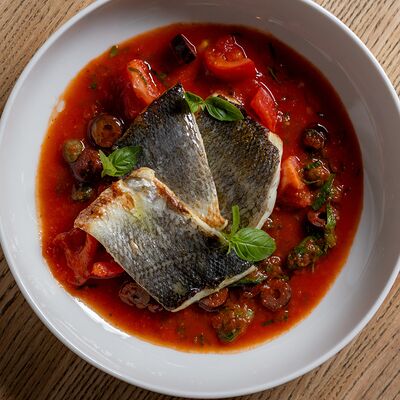 Запеченный сибас в Blush по цене 1350 ₽