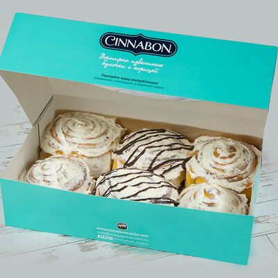 Синнапак Шесть больших булочек в Cinnabon по цене 1593 ₽