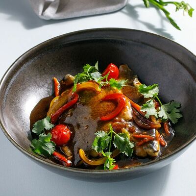 Сибас с соусом терияки и овощами в Кукумбер по цене 1590