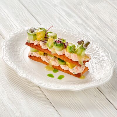 Риет из балтийского лосося в Пармезан по цене 666 ₽