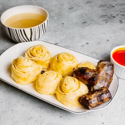 Хинкал даргинский с сушеной колбасойв Burger Time по цене 888 ₽