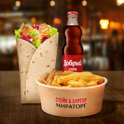 Комбо Цезарь ролл в Стейк & Бургер Мираторг по цене 1090 ₽