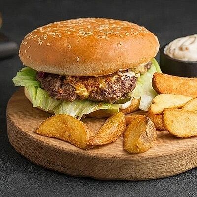 Е-бургер в DARK SIDE шаурма & гриль по цене 790 ₽