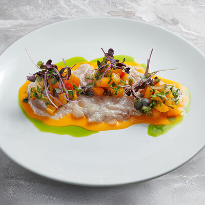 Крудо из пагра с зелёным маслом в КрабыКутабы по цене 1100 ₽