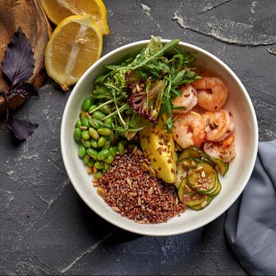 Поке с креветками и киноа в Инжир по цене 600 ₽