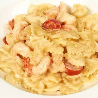 Детская паста в сливочном соусе с креветками в Tao Sushi Lab по цене 590 ₽