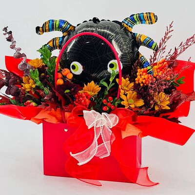 Красная сумочка с цветами на Хеллоуин Halloween в Дарите красиво по цене 4390 ₽