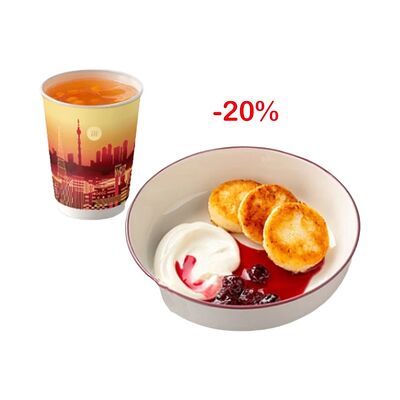 Сырники и капучинов Fit cafe по цене 549 ₽