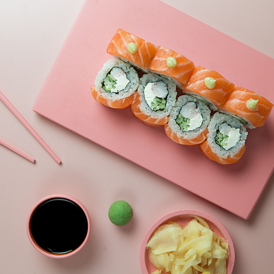 Филадельфия с креветкой в Rollwell по цене 940 ₽