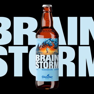 Пиво безалкогольное Gletcher Brainstorm APA в Delicates Club по цене 590 ₽