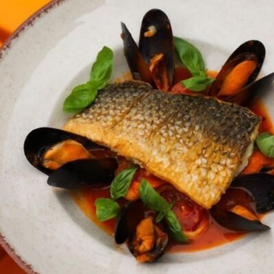 Кефаль с морепродуктами в Беллуччи по цене 1200