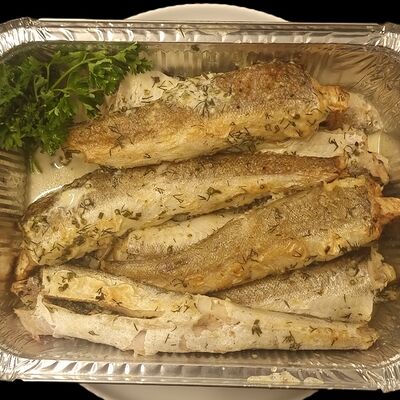 Хек запечённый в Рябина kitchen по цене 960 ₽