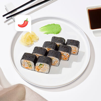 Ролл с кальмаром спайси в Много лосося по цене 420