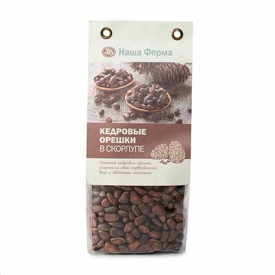 Орехи кедровые Сибирские в скорлупе Наша Ферма Красноярский край в Азбука Вкуса Экспресс Меню по цене 406 ₽