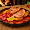 Кальмары гриль с молодым картофелем в Баритон по цене 890